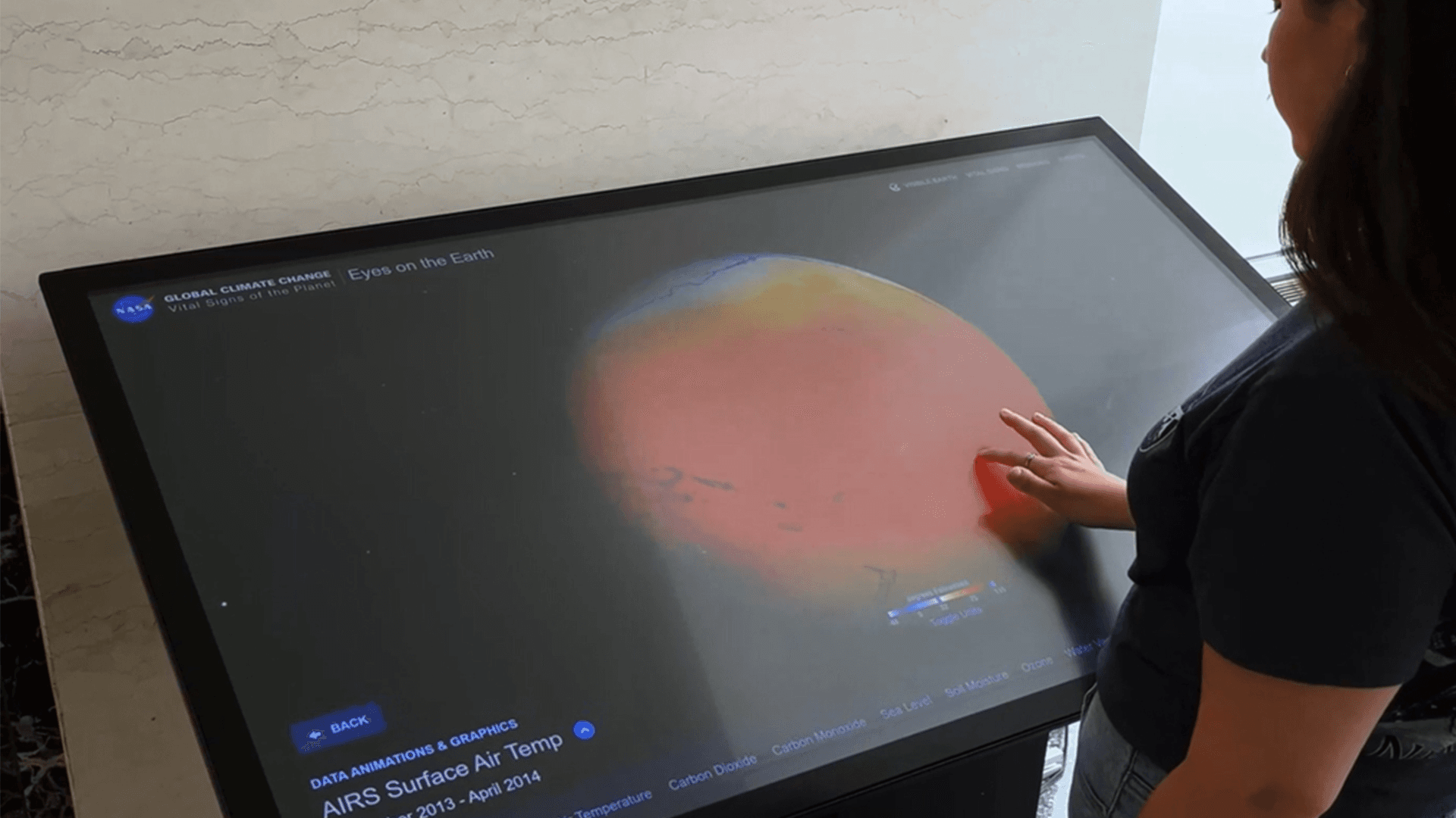 Eyes on Earth interactive application at NASA Headquarters.