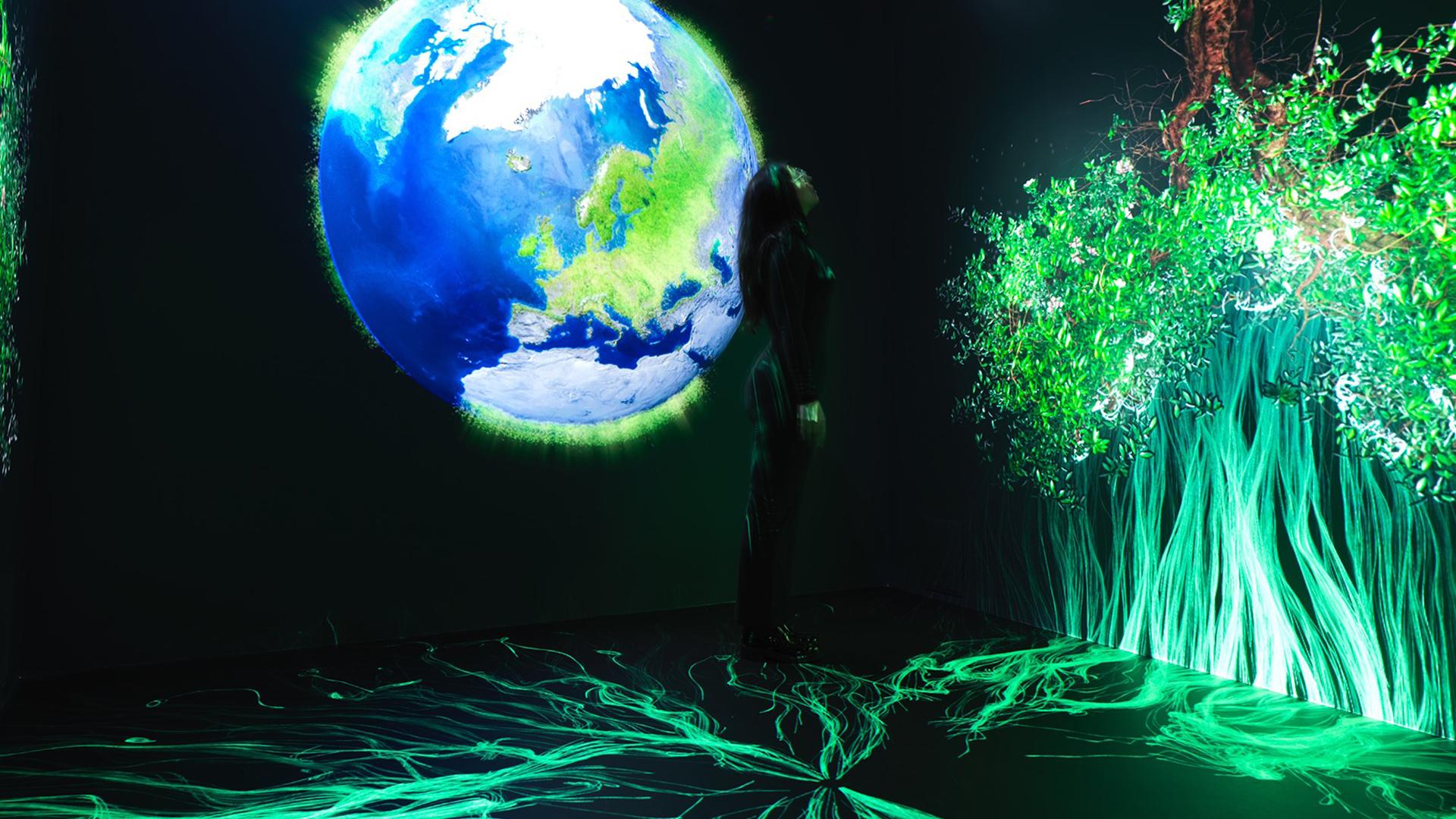 The Earth Information Center's immersive Earth experience at NASA Headquarters.