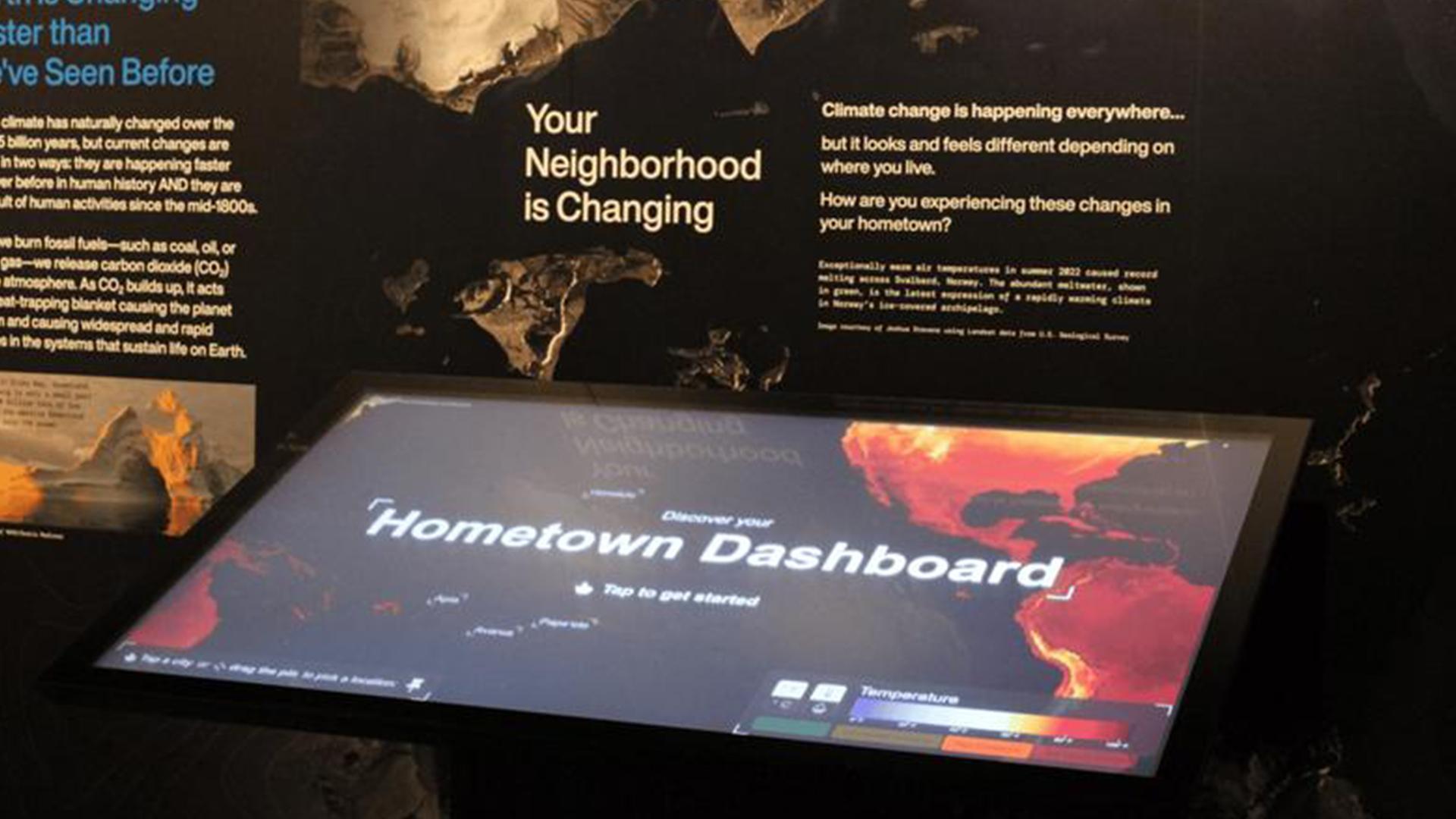 NASA's Hometown Dashboard at the Smithsonian National Museum of Natural History.