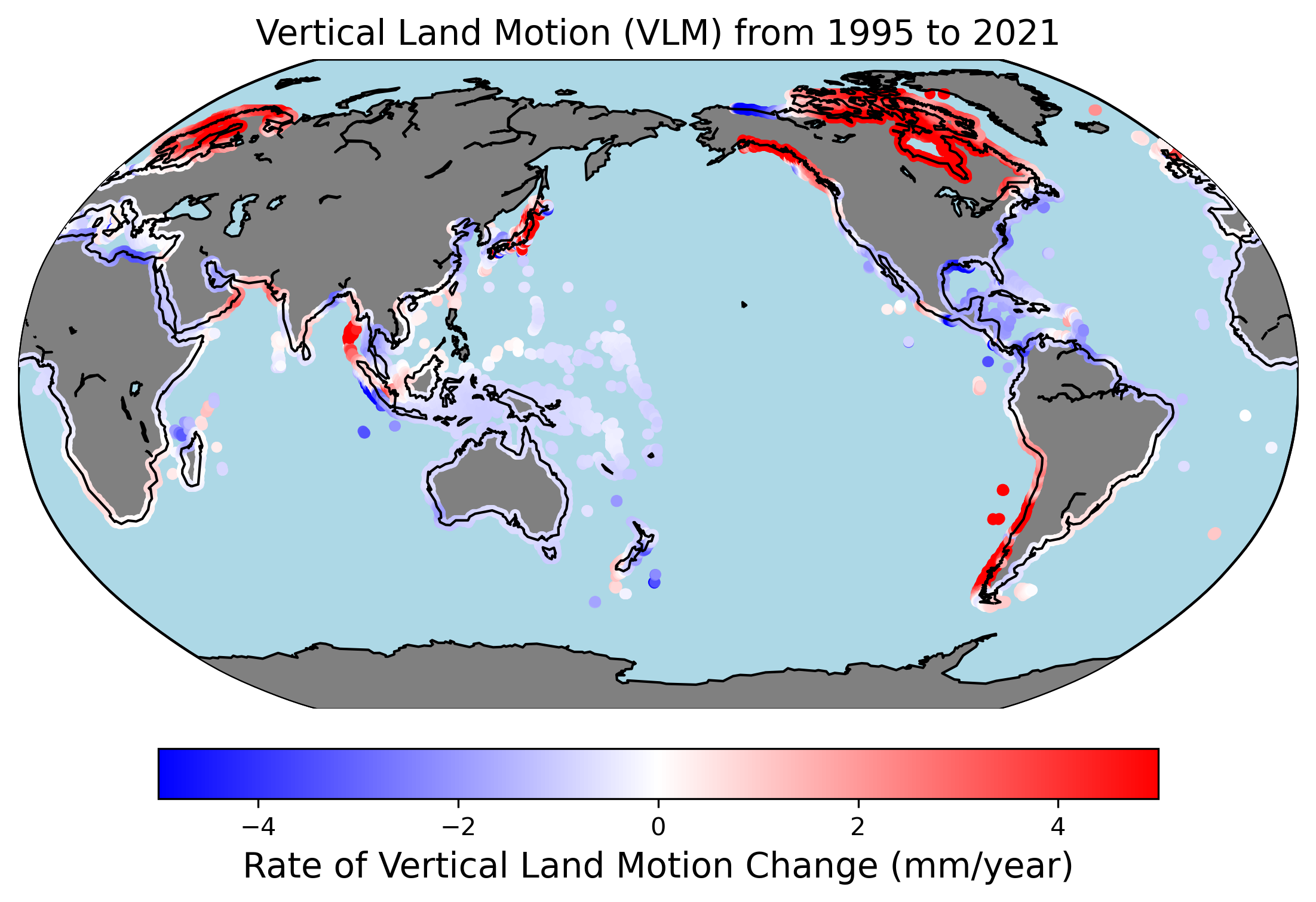 The Rate of Change in Vertical Land Motion